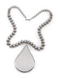 Silver and #8 Turquoise Necklace