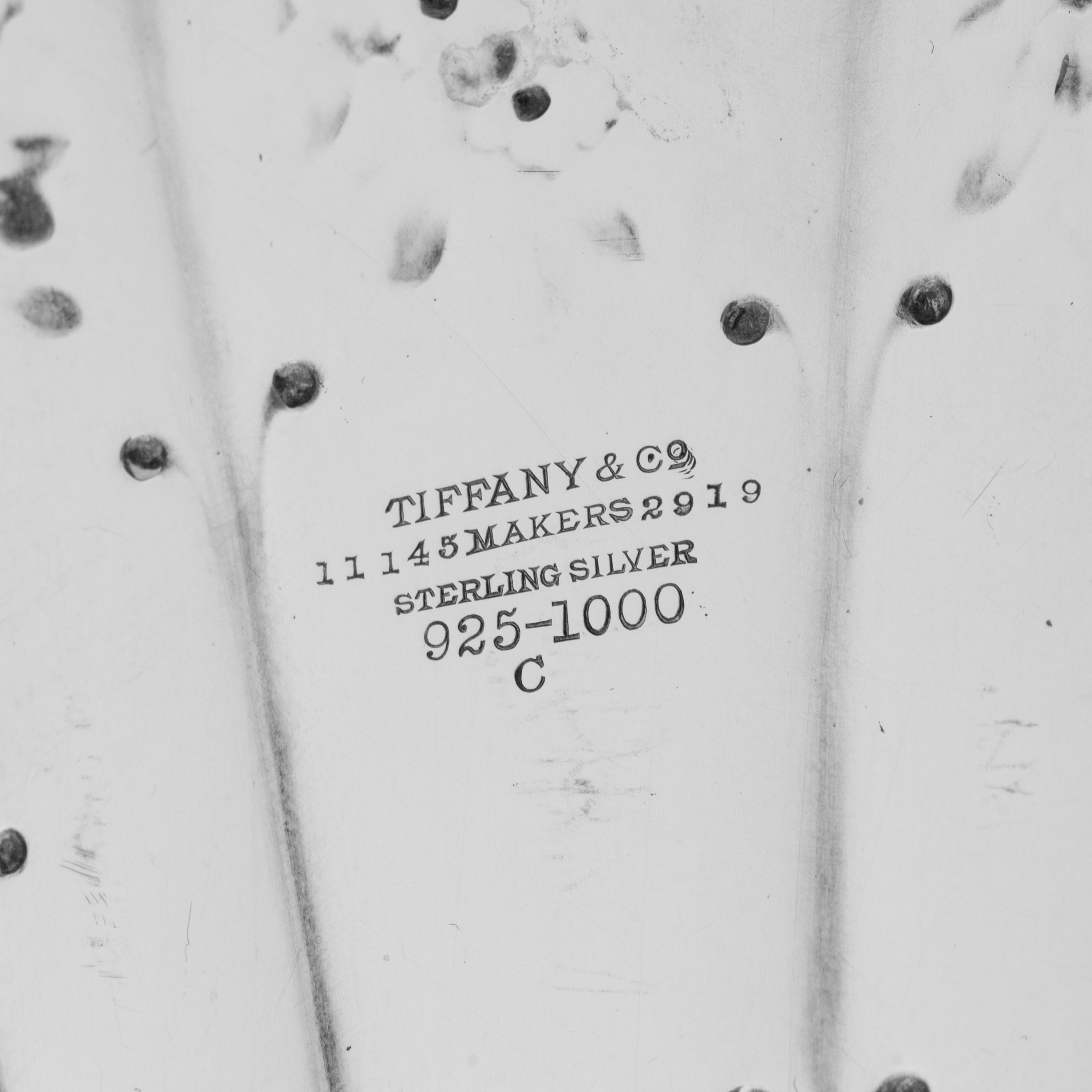 A Tiffany and Co. Silver Peacock Tray