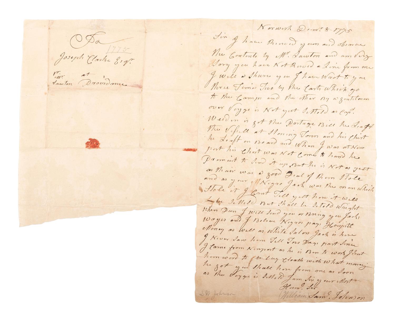 [REVOLUTIONARY WAR]. A group of documents related to Revolutionary War-era America, including:
