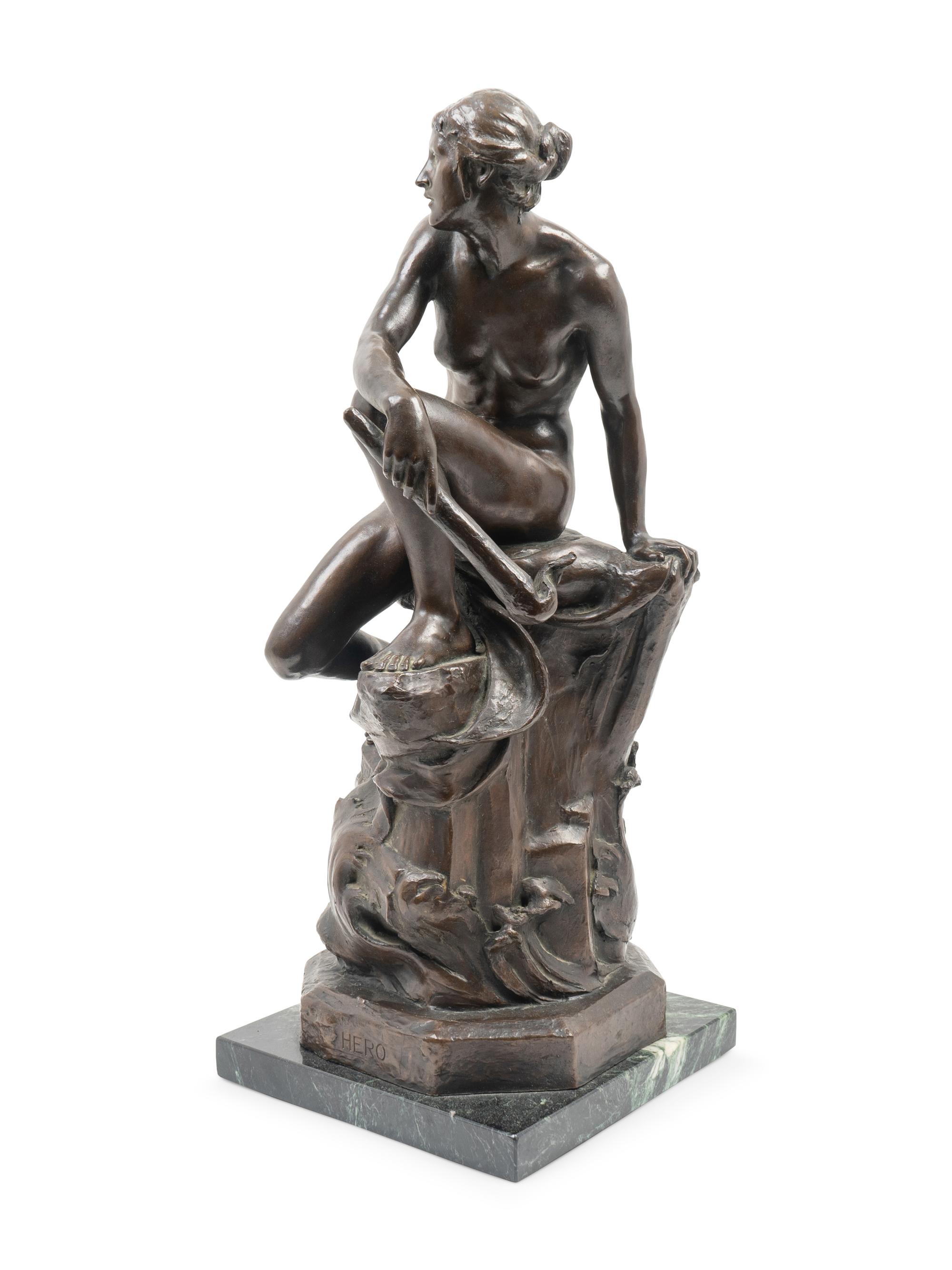 An English Patinated Bronze Figure: Hero — 19TH CENTURY