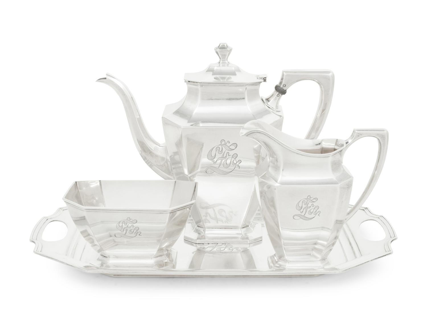 An American Silver Three-Piece Tea Service