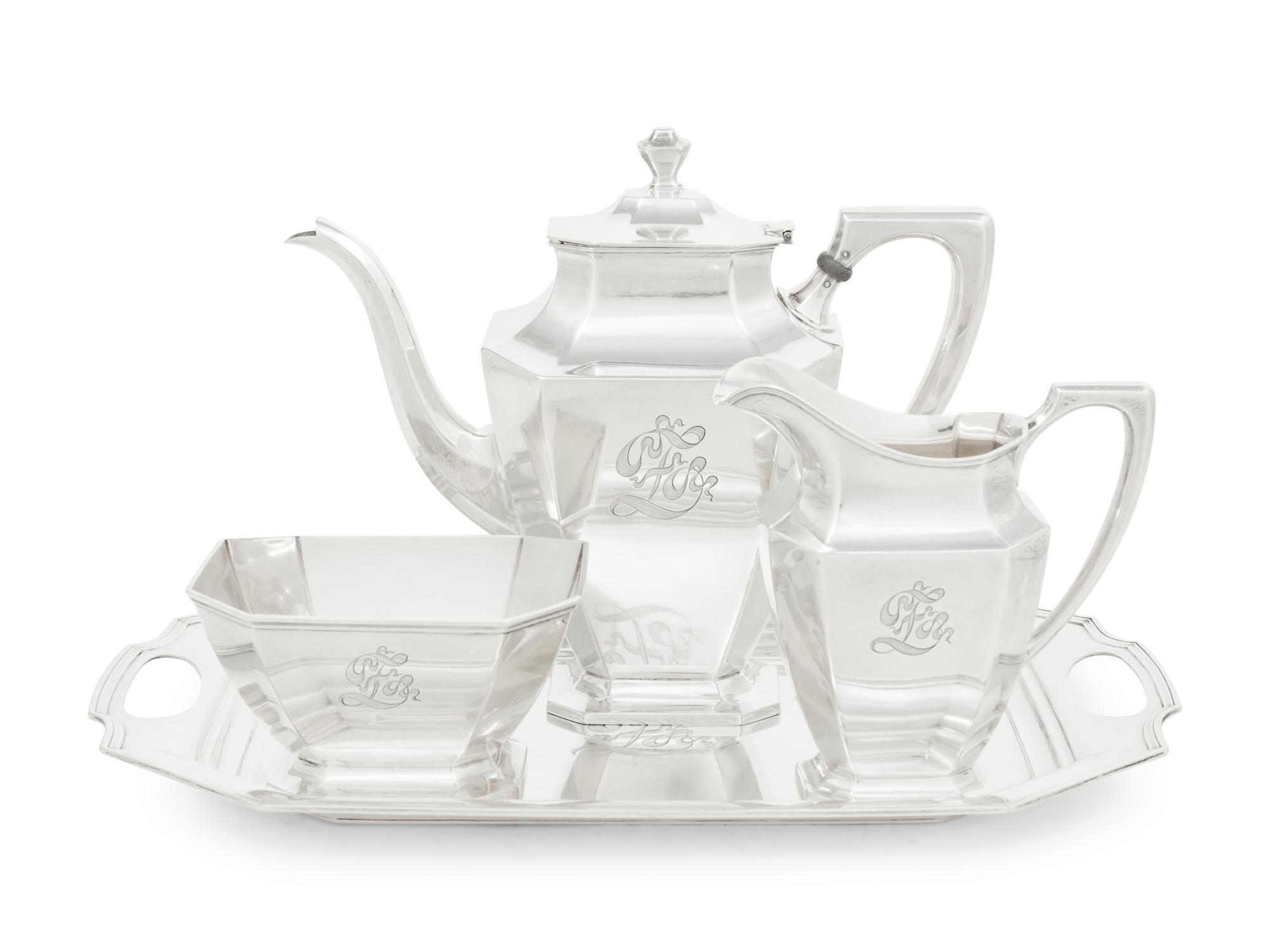 An American Silver Three-Piece Tea Service