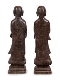A Pair of Chinese Carved Marble Figures