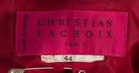 A Christian Lacroix Red Evening Jacket, Size 44.