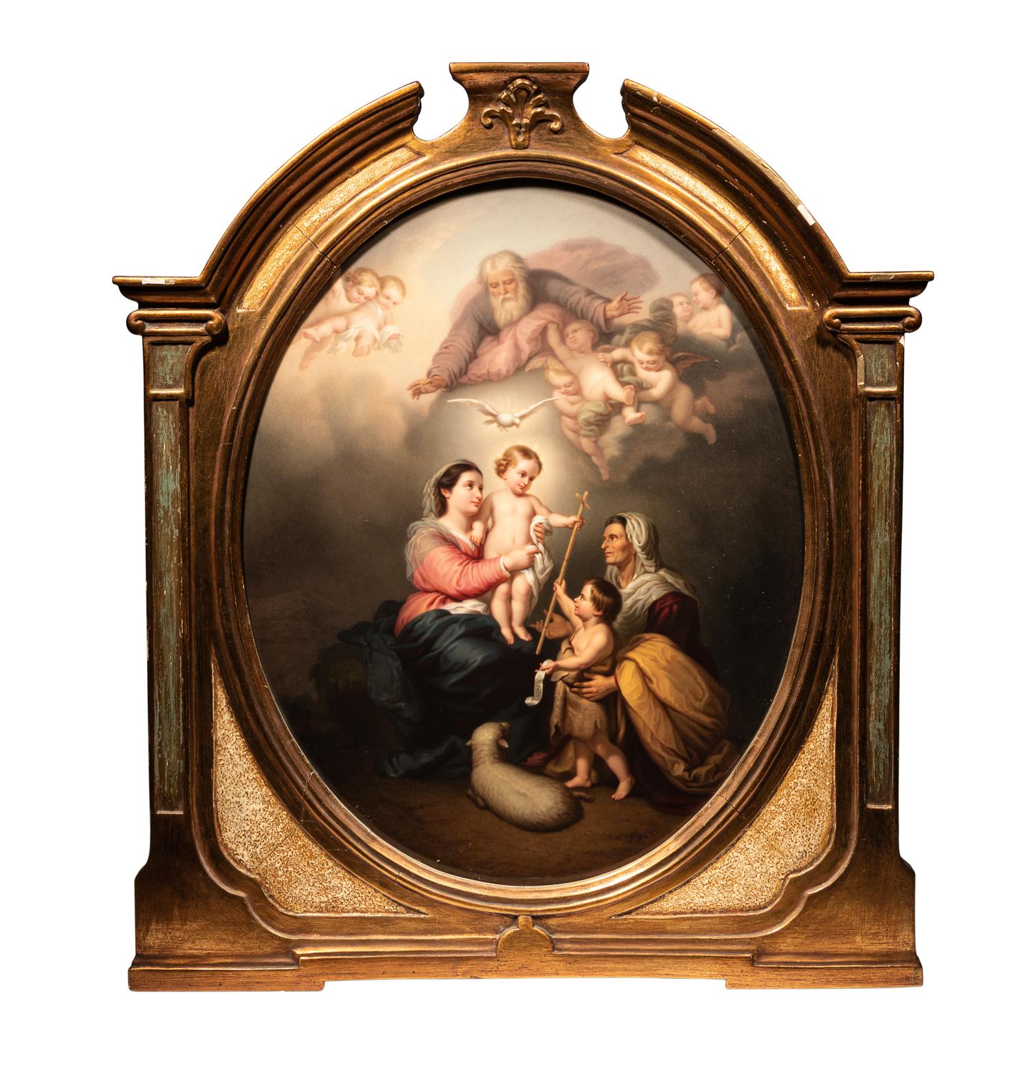 A Berlin (K.P.M.) Porcelain Plaque after Bartolomé Esteban Murillo (Spanish, 1617-1682)
