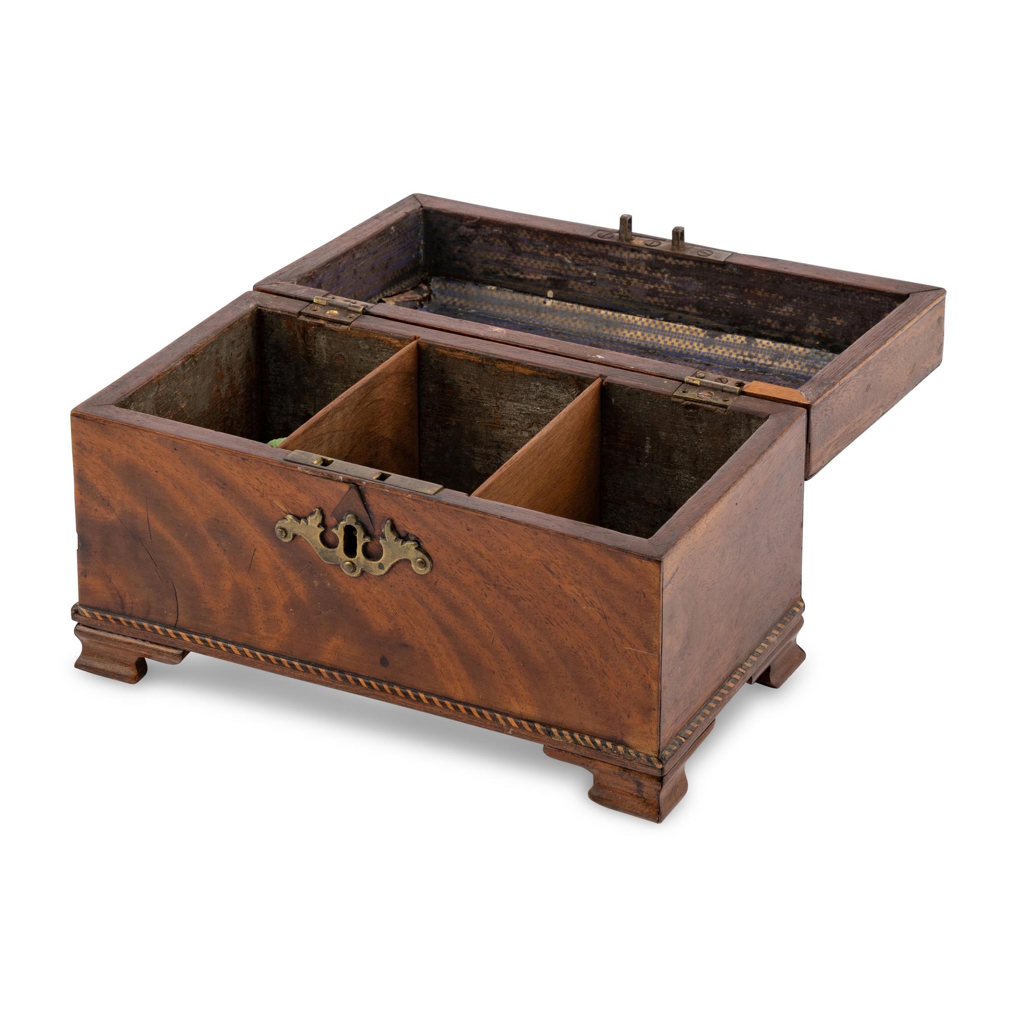 A George III Mahogany Tea Caddy