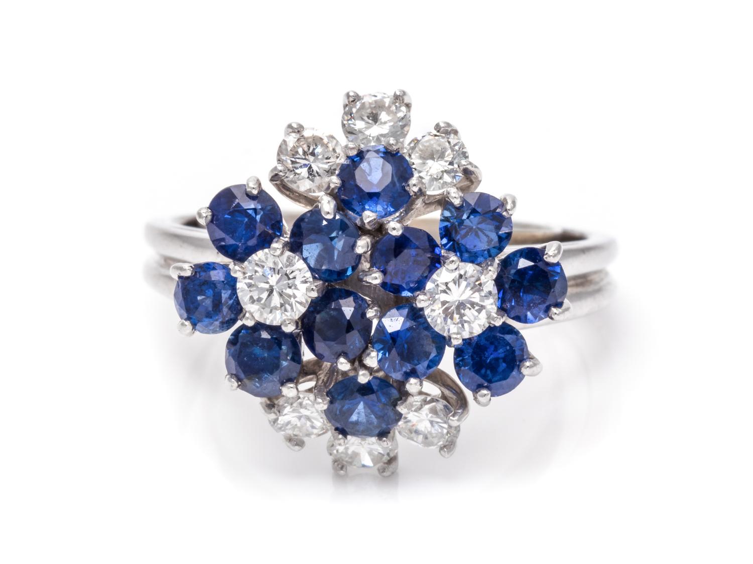 A Platinum, Sapphire and Diamond Ring,