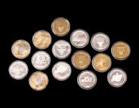 A Group of Chicago Bulls Last Dance Era NBA Playoffs Commemorative Coins,
