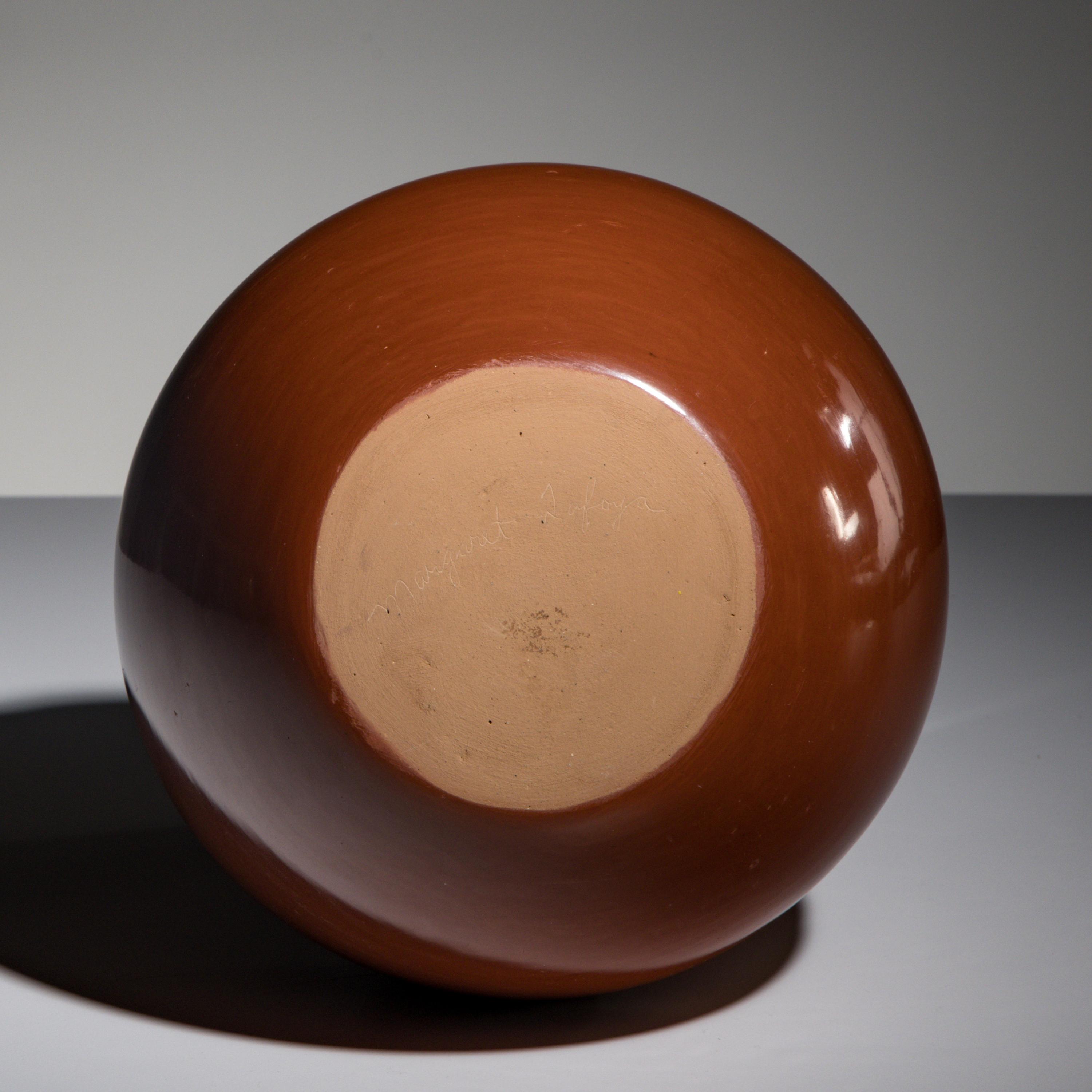 Margaret Tafoya (Santa Clara, 1904-2001) — Carved Redware Vase