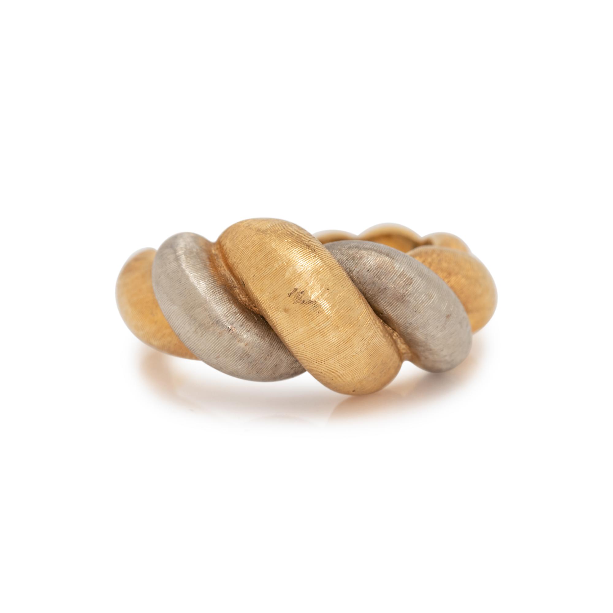 BUCCELLATI, BICOLOR GOLD RING