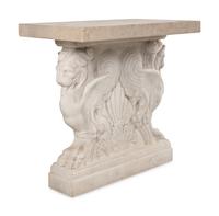 A Pair of Neoclassical Carved Marble Side Tables