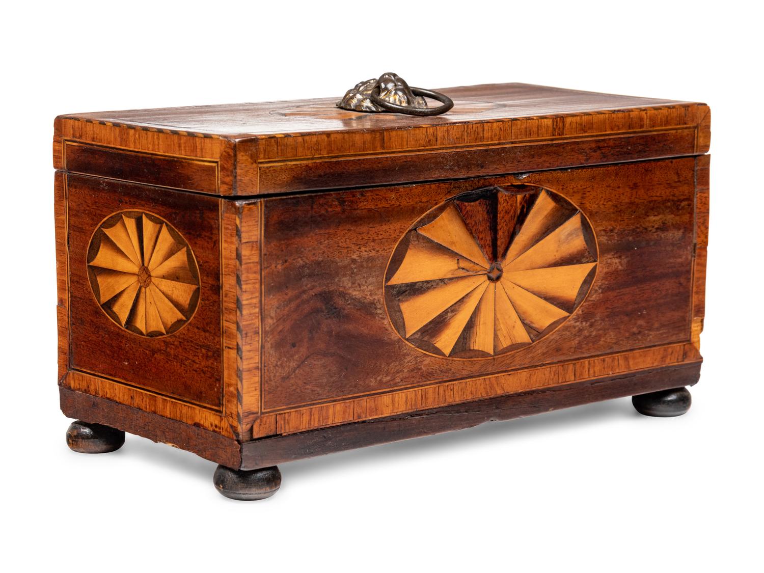 A George III Mahogany Tea Caddy