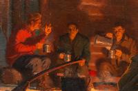 Hunting Camp at Night