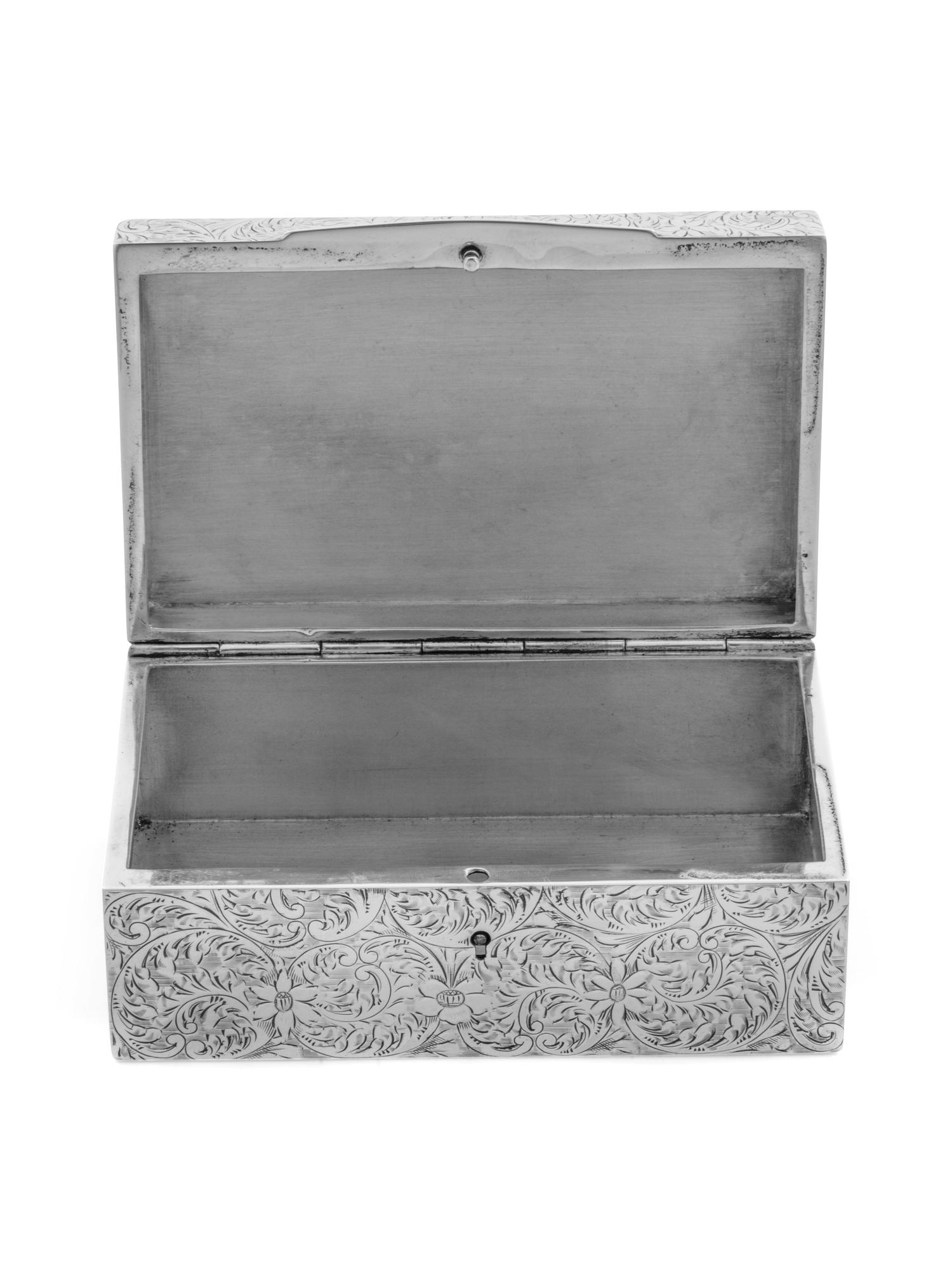 An American Silver Table Casket