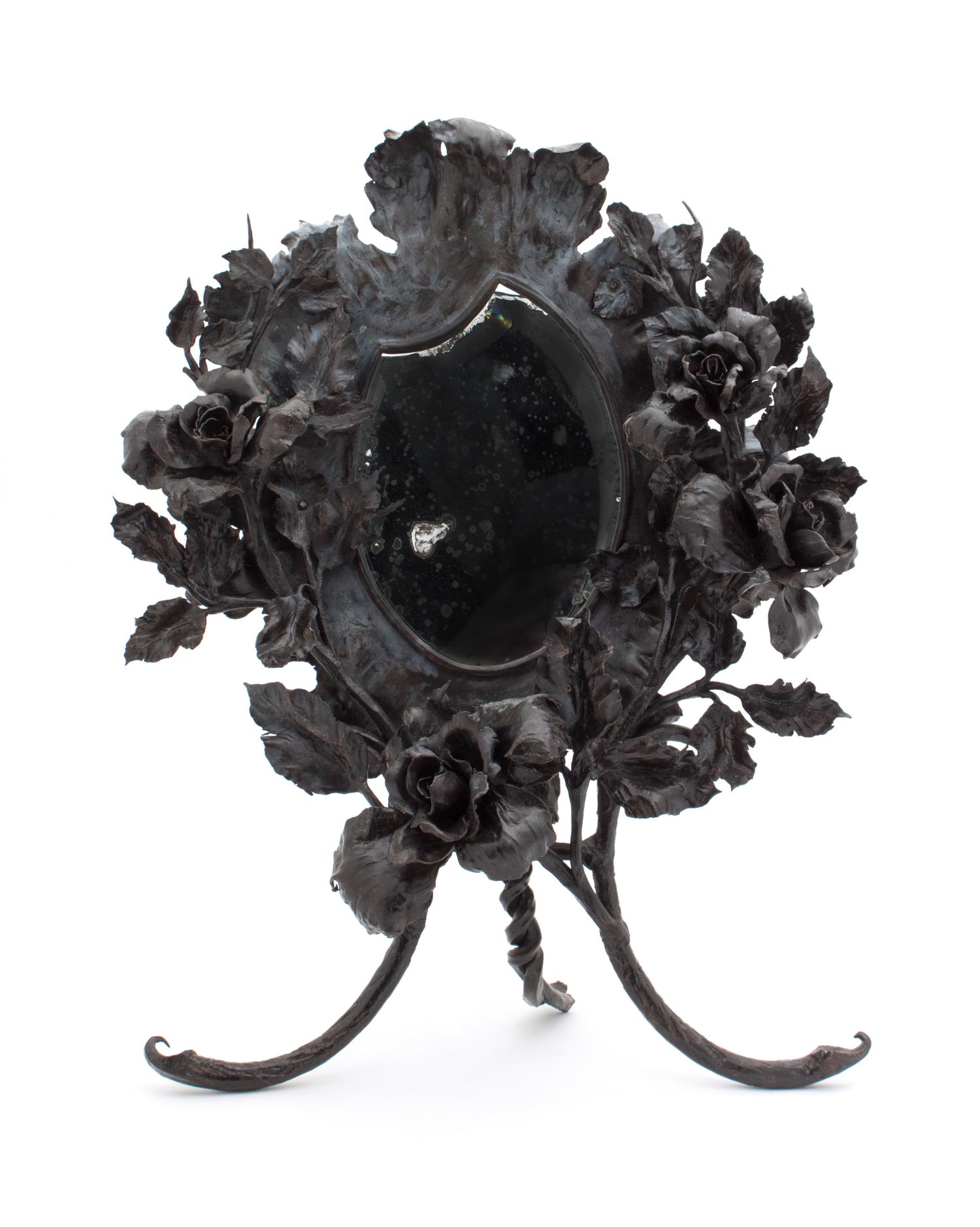 A Tole Table Mirror Height 19 1/4 inches. — 20TH CENTURY
