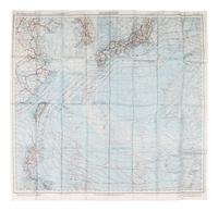 [ARMY AIR FORCE]. A group of World War II escape charts, all printed in Washington, D. C. on synthetic silk cloth, comprising: