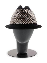 12 Assorted Hats and a Pair of Feathered Cuffs, 1970-2000s