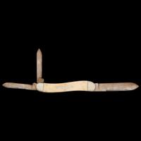 Massive Coquanoc Works Three-Bladed Folding Knife Possibly made for the 1876 Centennial Exposition in Philadelphia