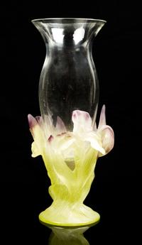 A Daum Pate de Verre Vase Height 12 1/2 inches.