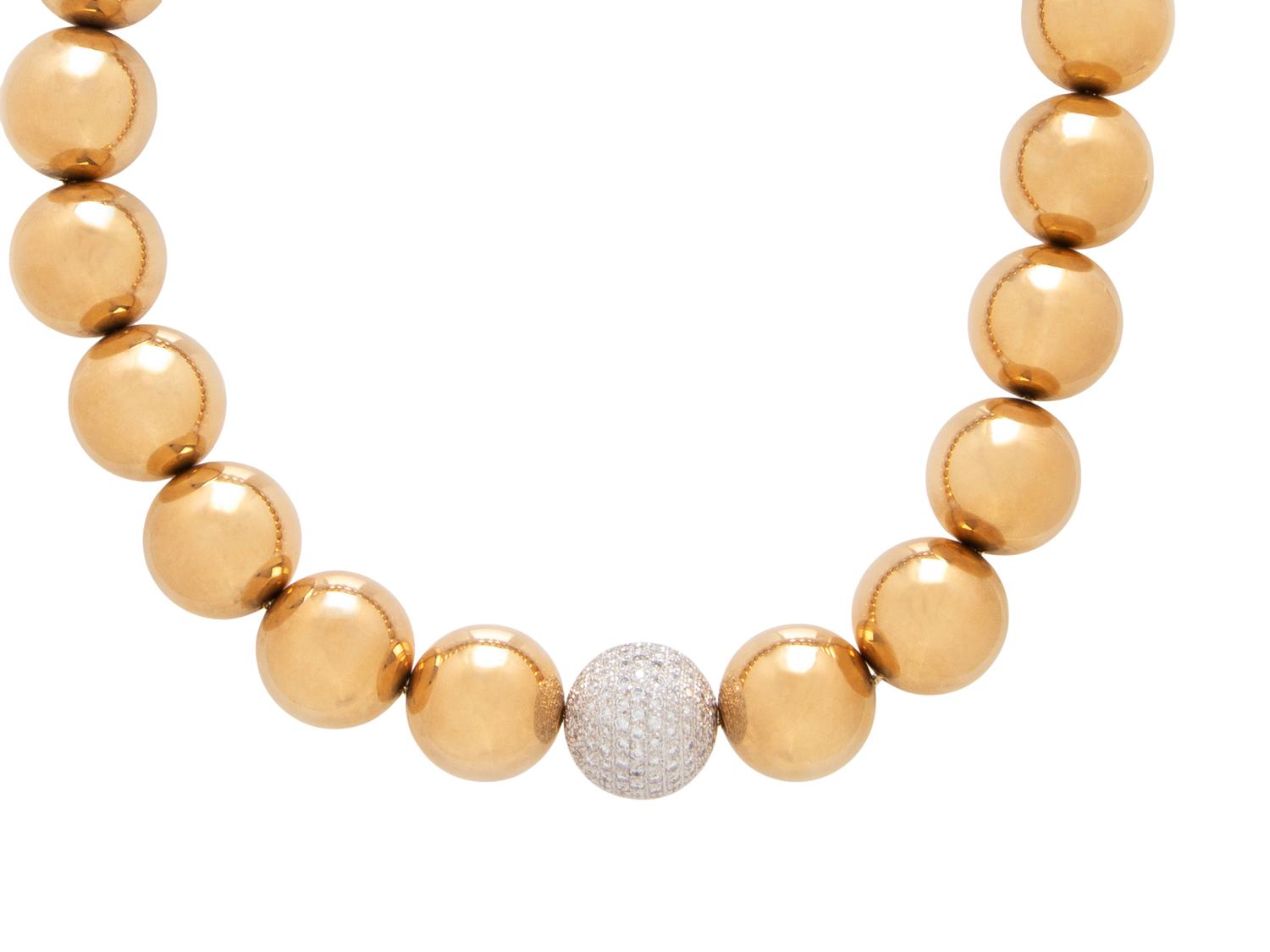 YELLOW GOLD AND DIAMOND NECKLACE