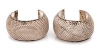 A Pair of Silver Cuff Bracelets,