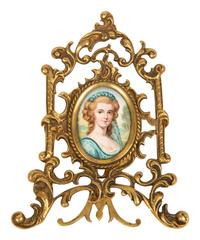 A Group of Six Continental Miniature Watercolor Portraits — 19TH CENTURY