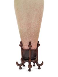 A Peachbloom Glazed Porcelain Amphora Vase, Liuyezun