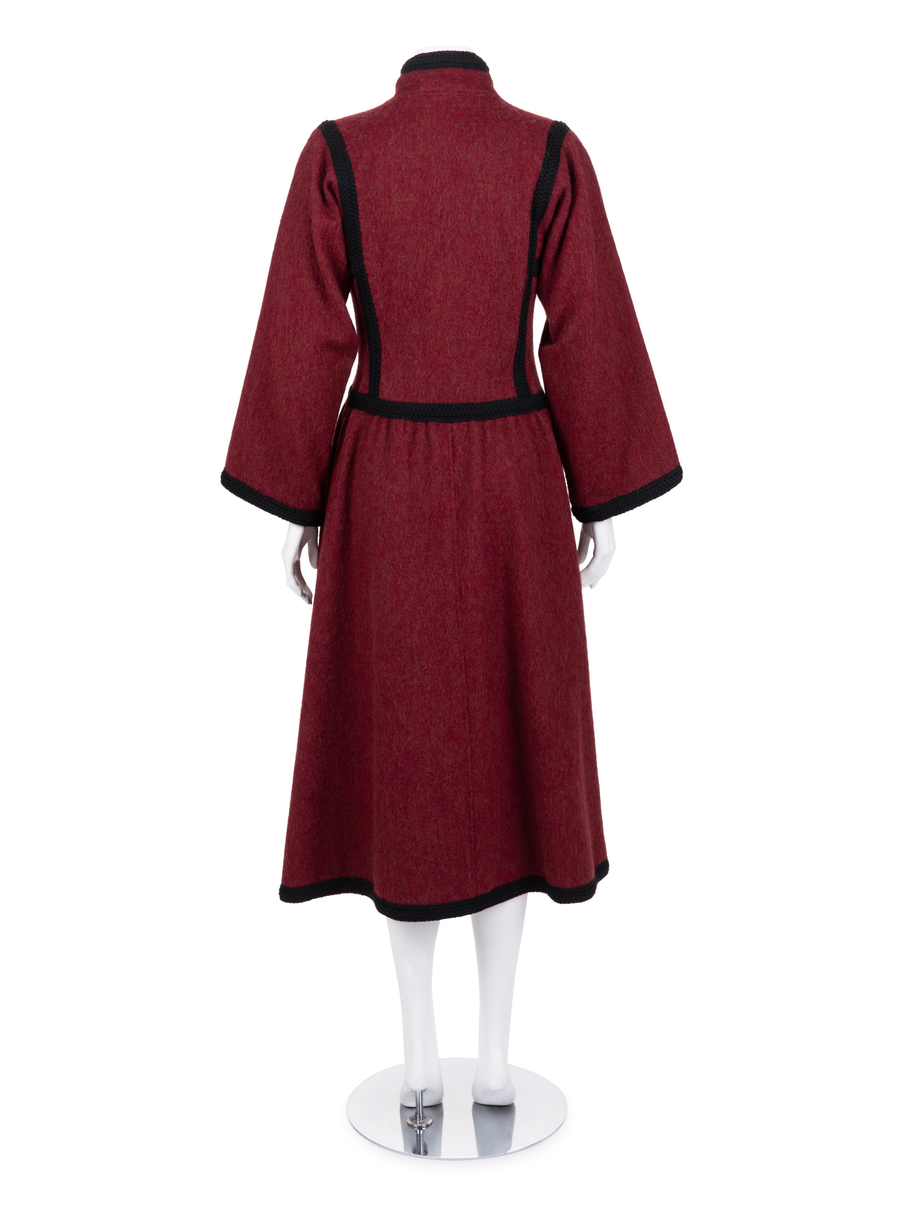 Saint Laurent Rive Gauche Wool Coat, c. 1977