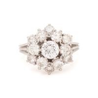 BAUMSTEIN & FEDER, DIAMOND CLUSTER RING