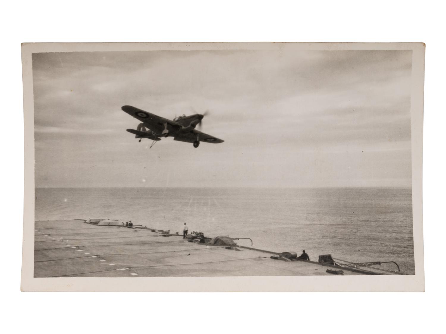 [GERMAN BATTLESHIP BISMARCK]. An archive of photographs and postcards relating to the British hunt for the German battleship Bismarck, ca. 1940s.