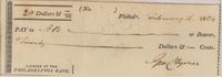 [Declaration of Independence] Clymer, George. Signed Check