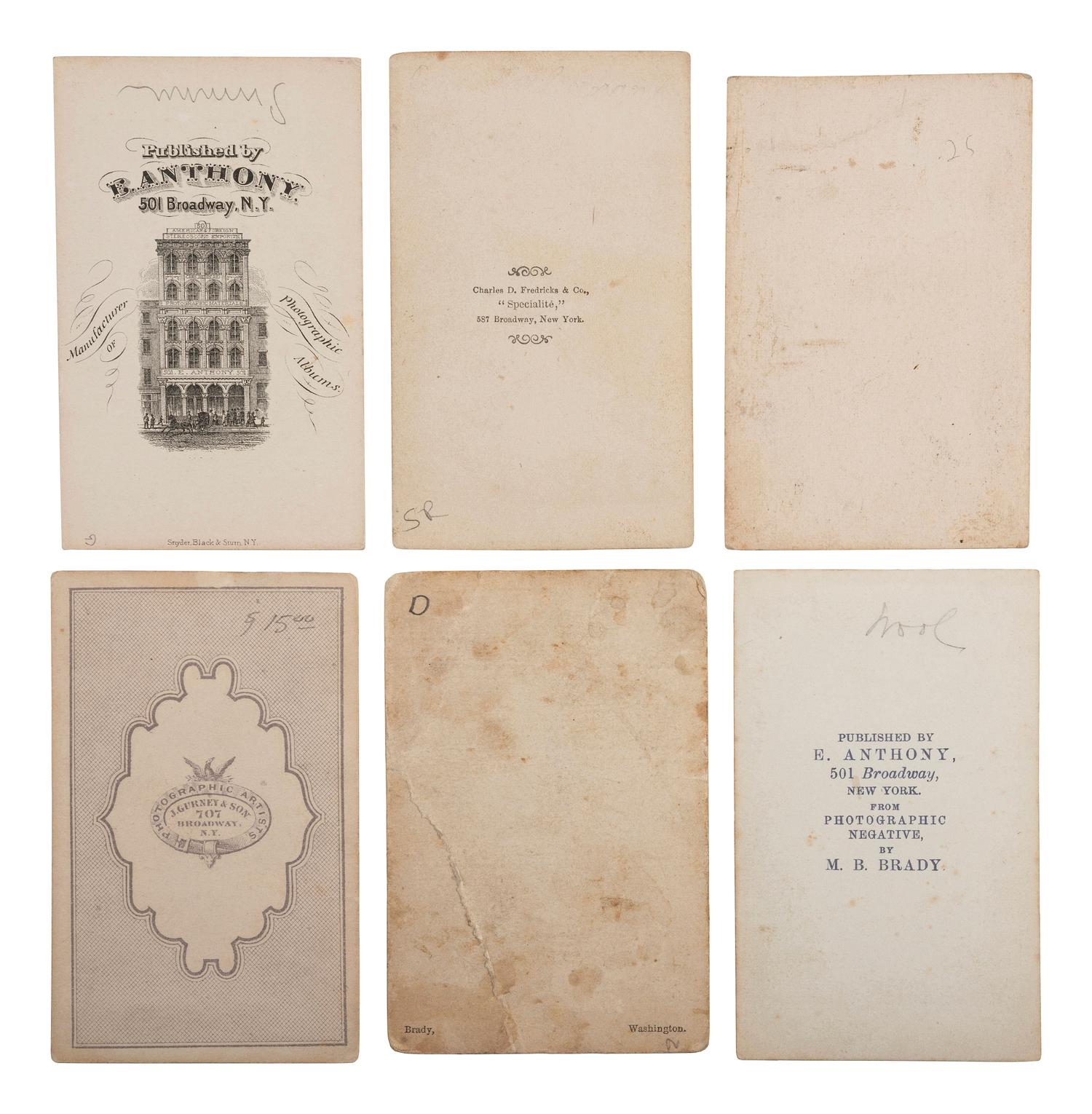 [CIVIL WAR - ARMY OF THE POTOMAC]. A group of 14 CDVs of Union generals, including Berry, Meagher, McClellan, and Stoneman.