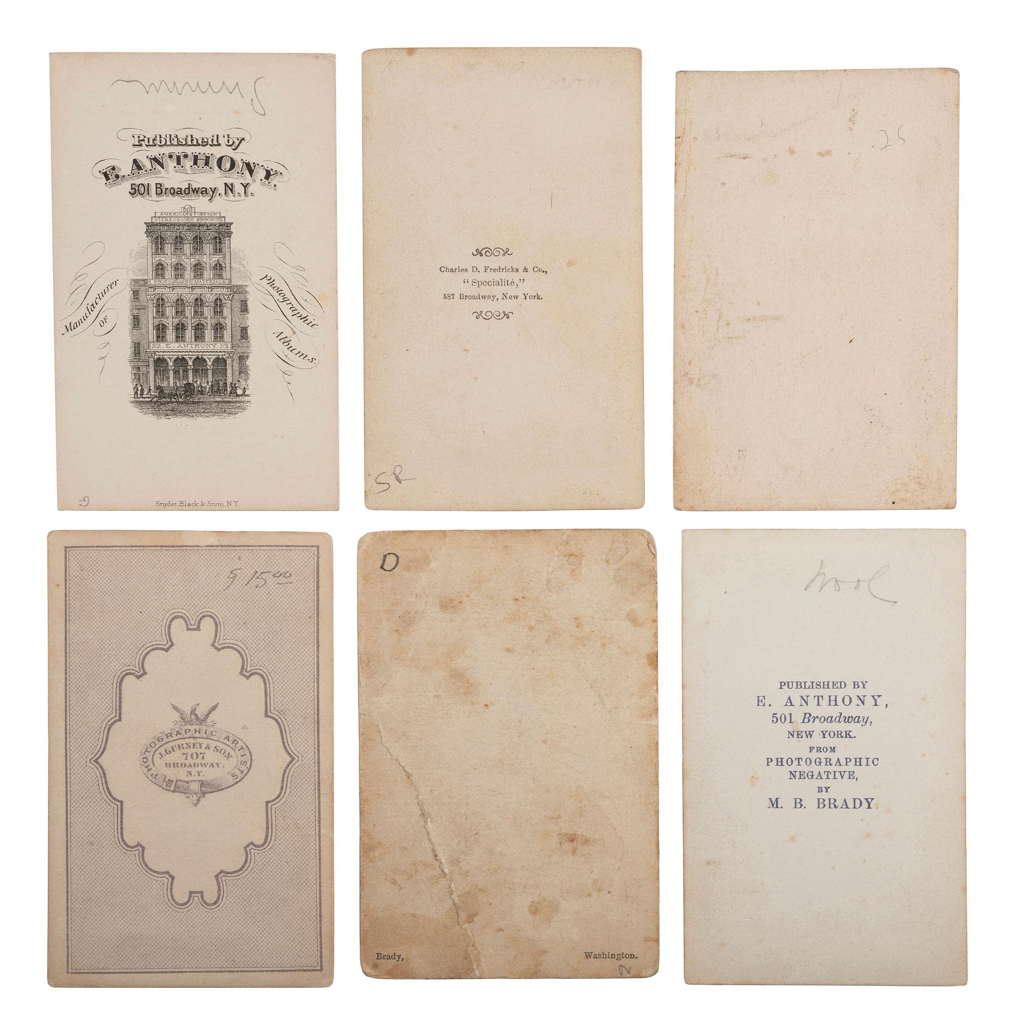 [CIVIL WAR - ARMY OF THE POTOMAC]. A group of 14 CDVs of Union generals, including Berry, Meagher, McClellan, and Stoneman.