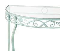 A Salterini Laurel Wrought Iron Glass Top Two-Part Dining Table