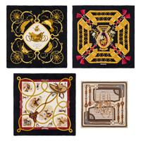 Hermès, Three Silk Scarves 90 & One Silk Scarf 65