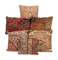A Group of Seven Kilim Upholstered Pillows
