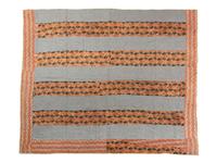 A Mennonite Bar and Stripe Pattern Pieced Cotton and Linsey Woolsey Quilt