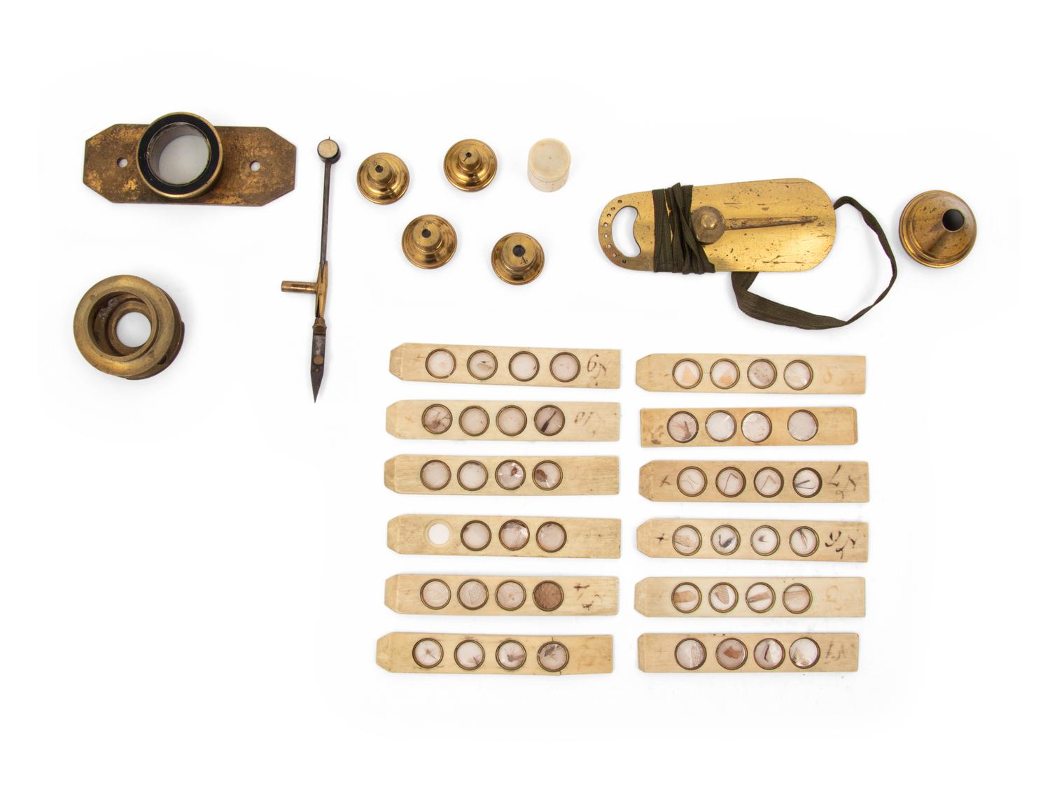 An English Brass Culpepper-Type Microscope