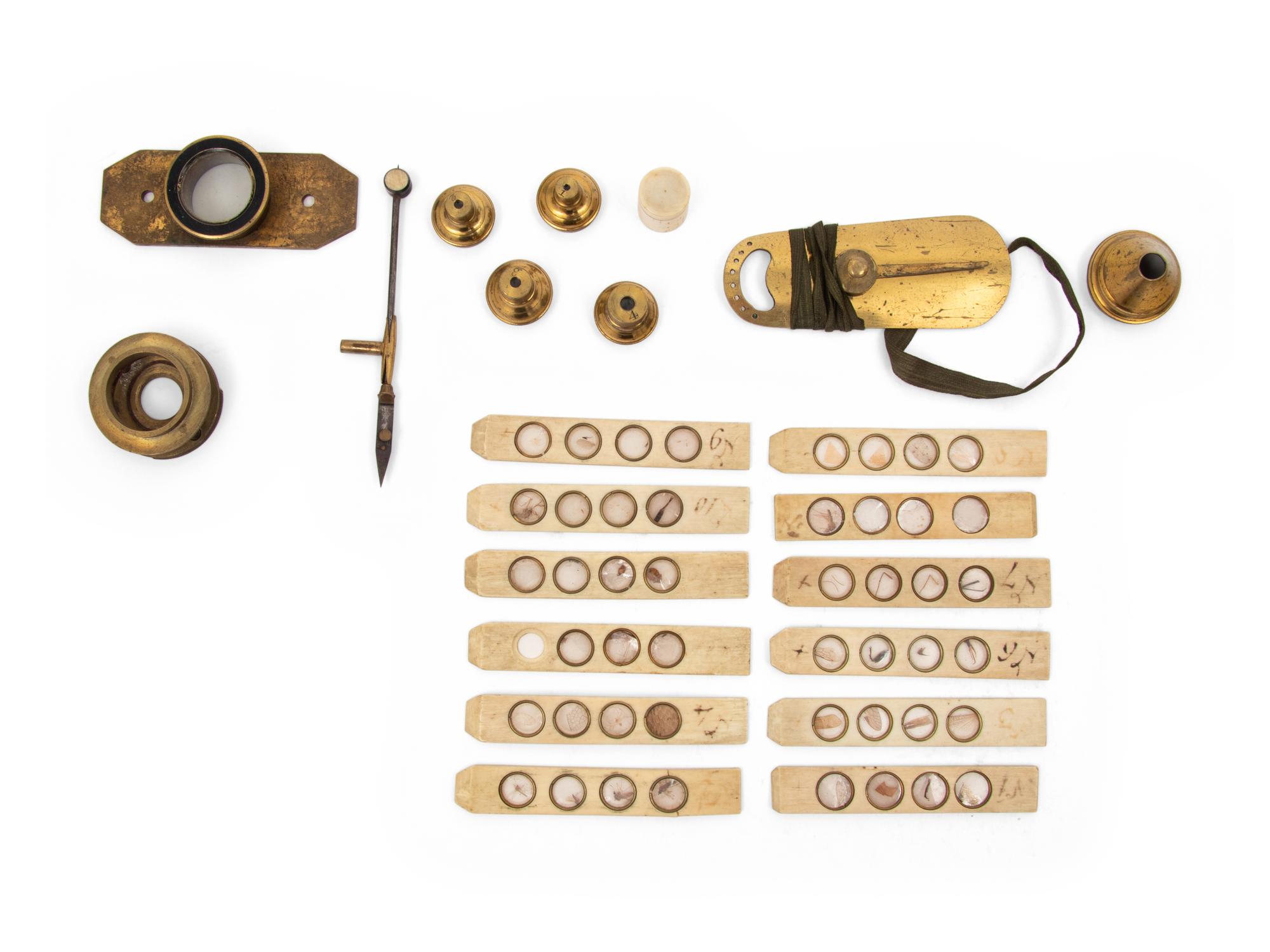 An English Brass Culpepper-Type Microscope