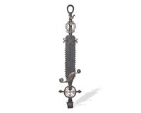 A Large Wrought Iron Adjustable Trammel with Rooster, France, 18th Century