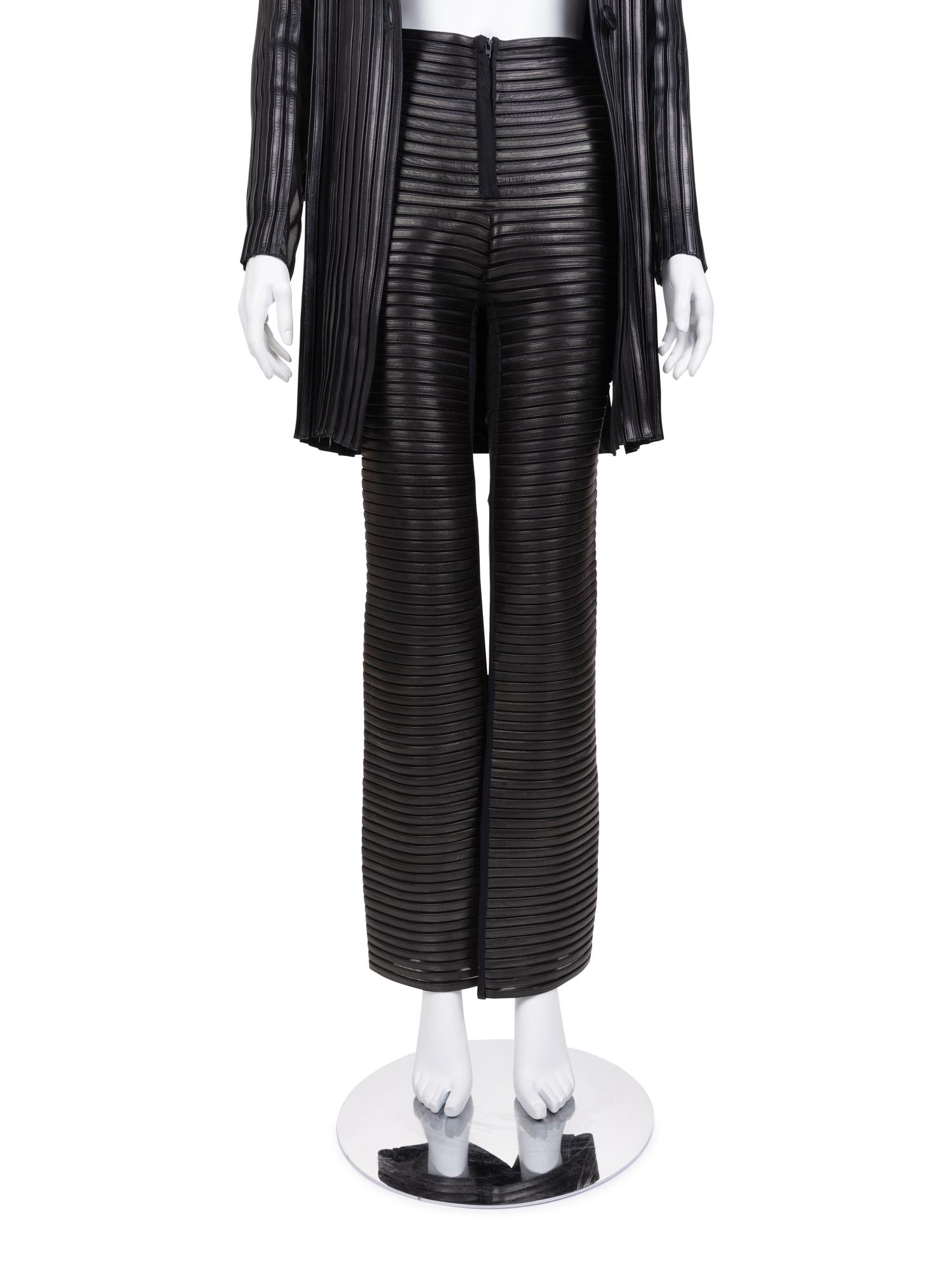 Jitrois Leather Jacket and Pants, 1980-90s