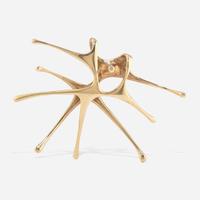 Donald Wright (American, 1930-2012) Gold Brooch, USA, circa 1980s