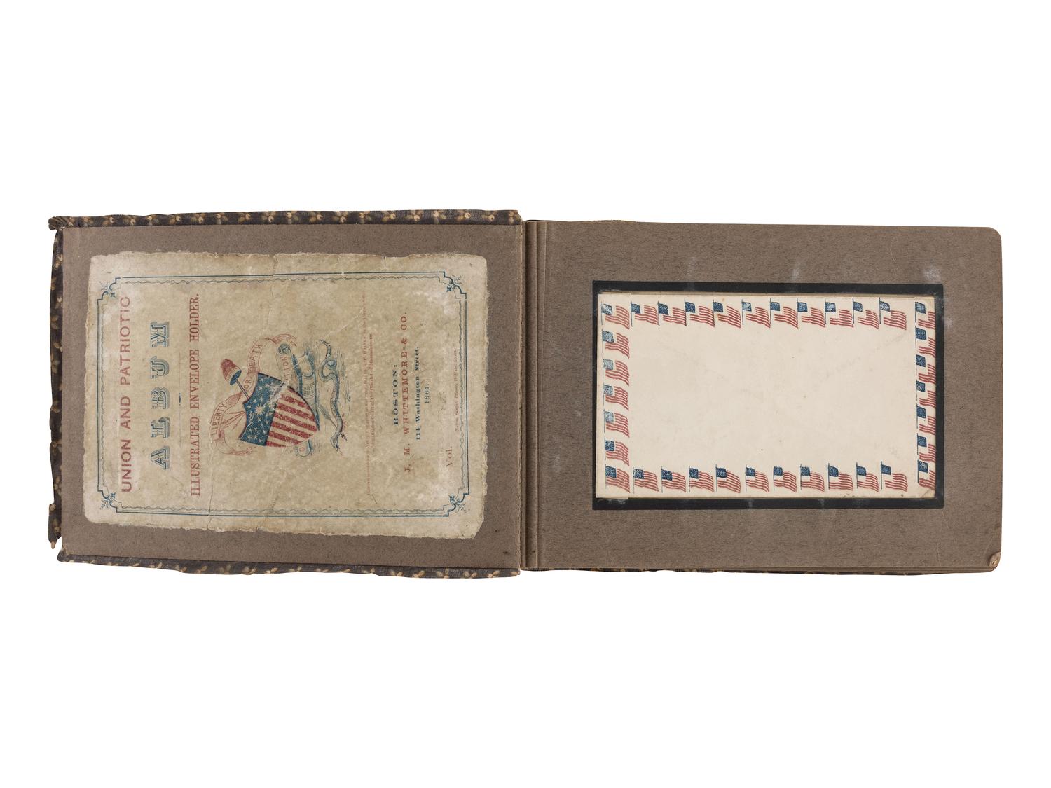 [CIVIL WAR]. A collection of illustrated patriotic covers housed in 2 albums,