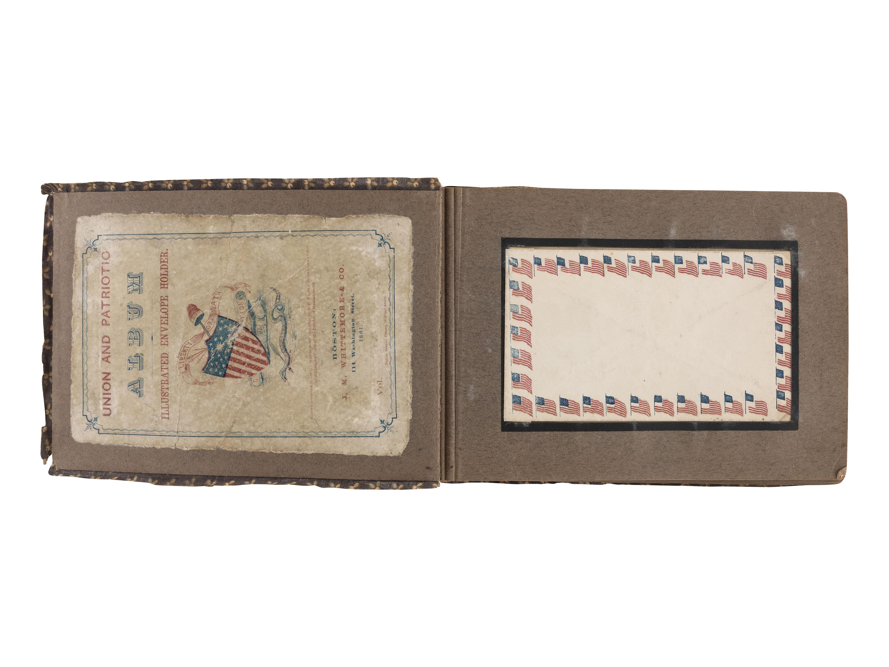[CIVIL WAR]. A collection of illustrated patriotic covers housed in 2 albums,