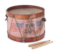 A Victorian Patriotic Admiral George Dewey Painted Parade Drum