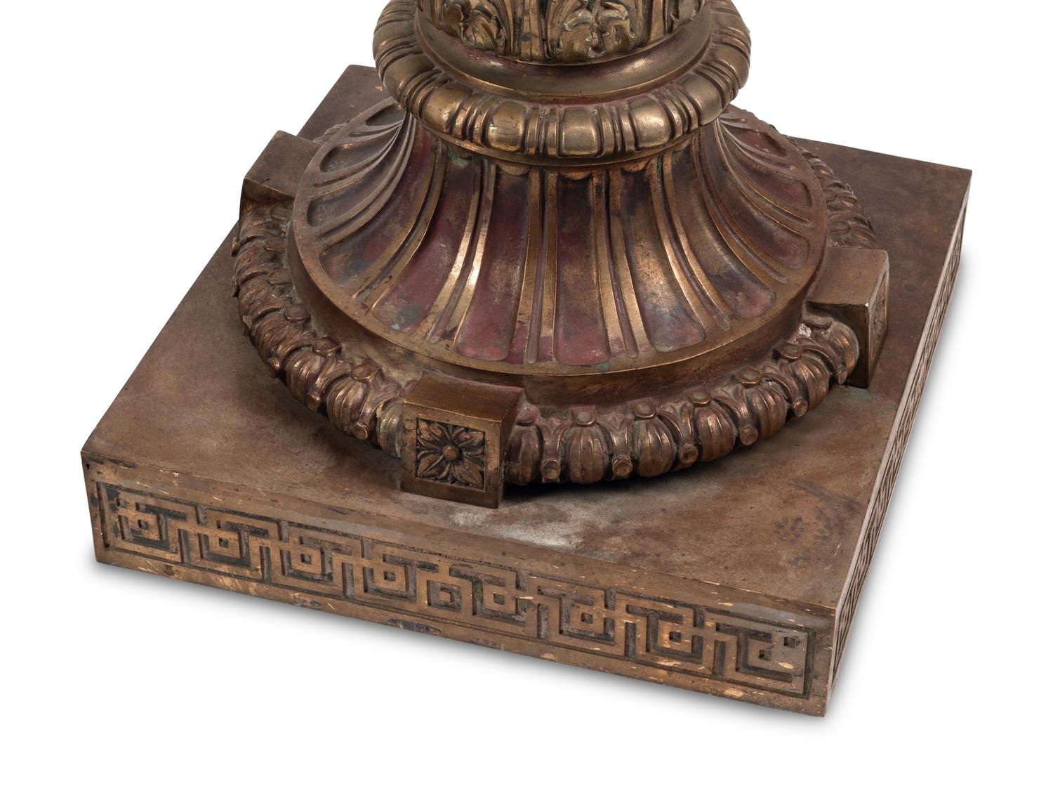 A Pair of Monumental Bronze Corinthian Columns