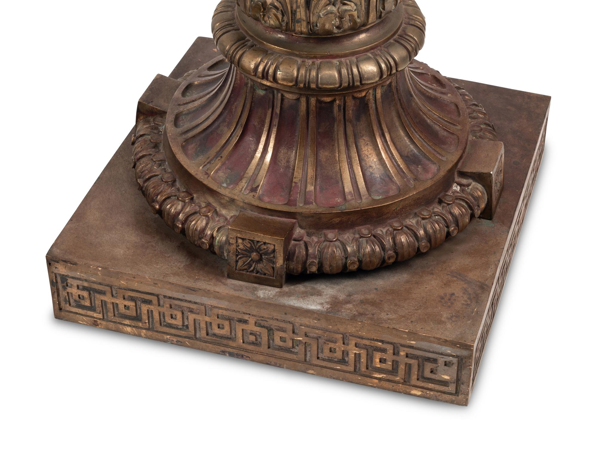 A Pair of Monumental Bronze Corinthian Columns
