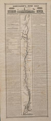[TRANSPORTATION]. Benjamin's New Map of the Hudson River. Troy, NY: N. Tuttle, 1844.