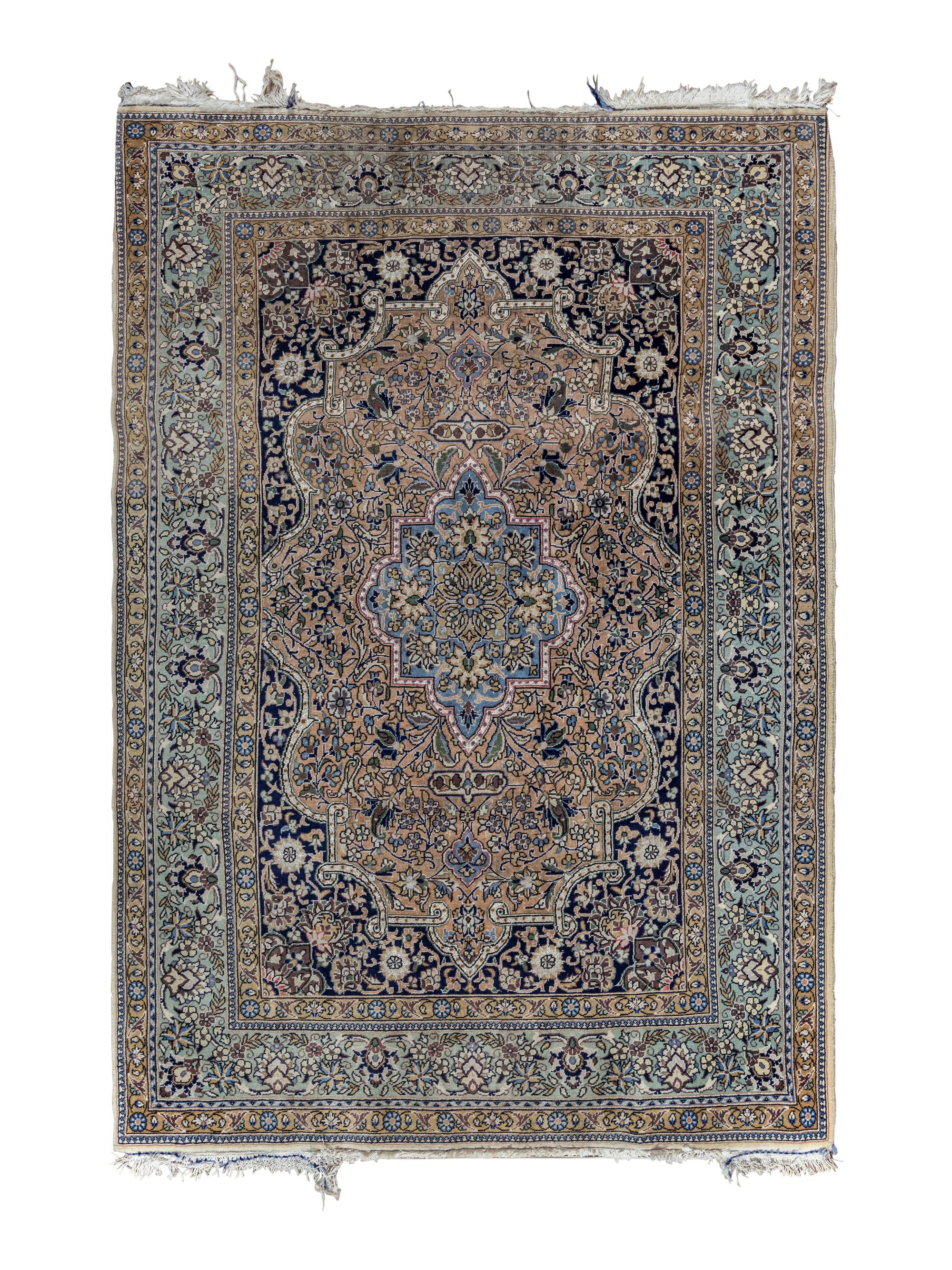 A Qum Silk and Wool Rug