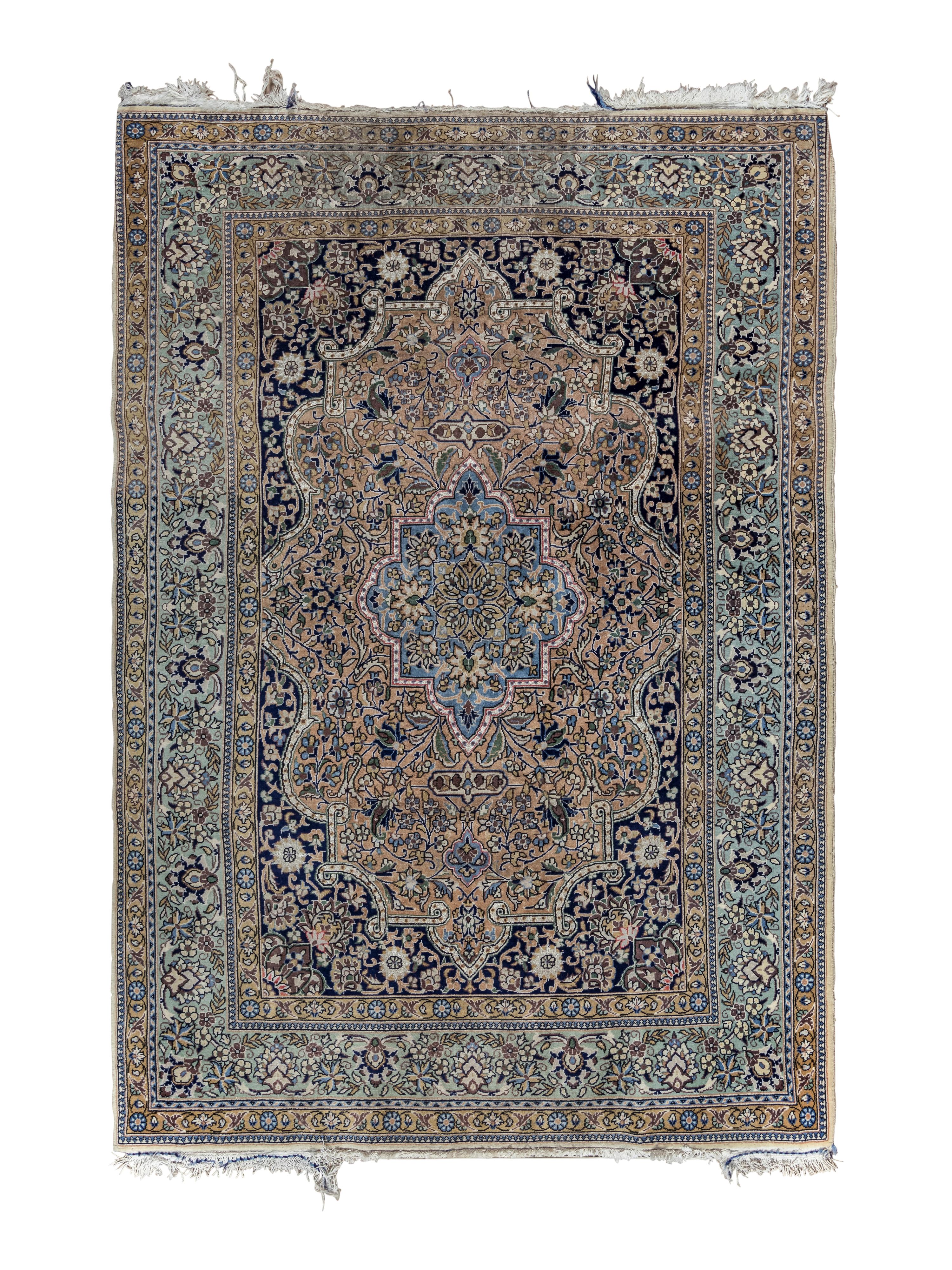 A Qum Silk and Wool Rug